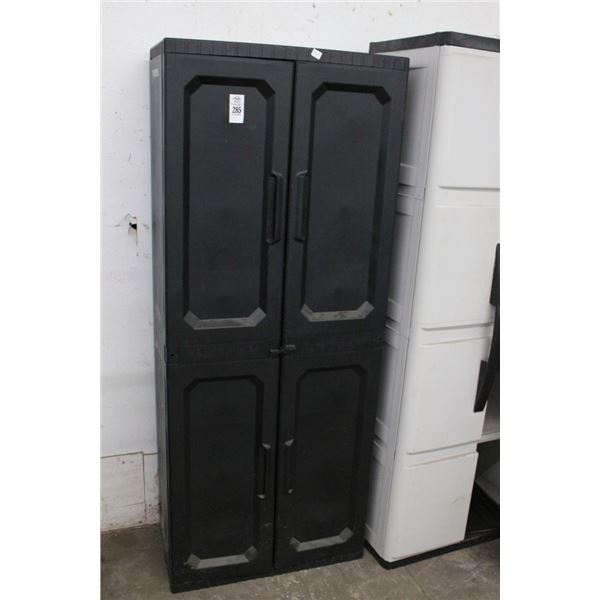 Black Plastic Storage Cabinet