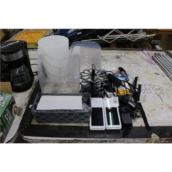 Clover POS Hand Helds, File Sorters, Waste Basket, Supplies