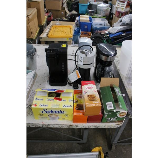 Coffee Makers 3 w/Accessories