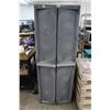 Image 1 : Grey Plastic Storage Cabinet w/Asst. Paint Supplies