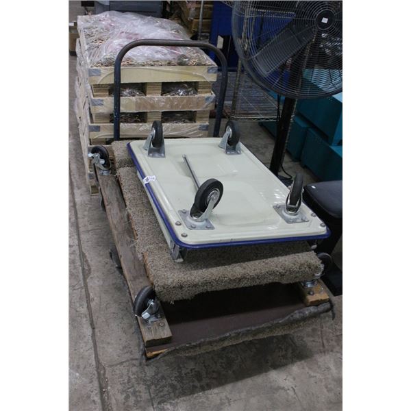Flat Bed Warehouse Carts, Dollies