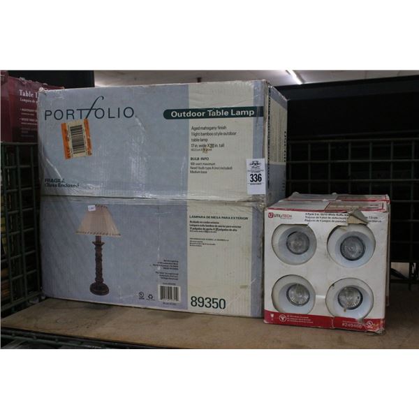 Outdoor Table Lamp, Baffle Lighting