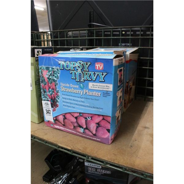 Tomato Press, Strawberry Planter, Lawn Sprinkler