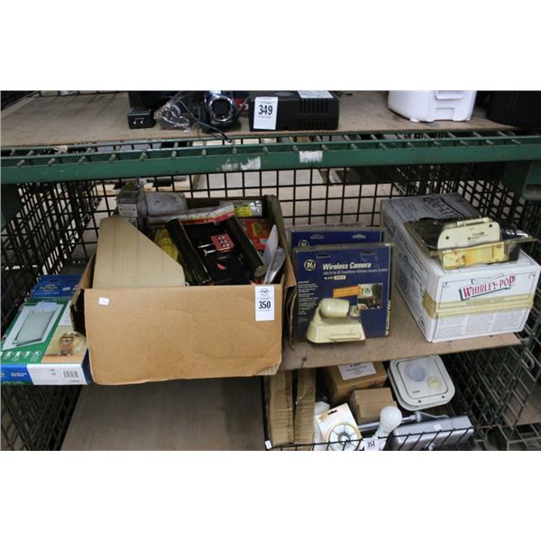 Wireless Cameras, Pet Door, Popcorn Maker, Home Goods