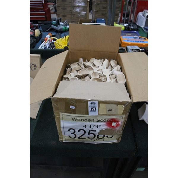 Large Box of Wooden Spoons