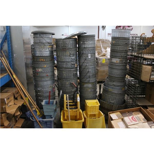 Galvanized Buckets 55, Whiskey Barrel