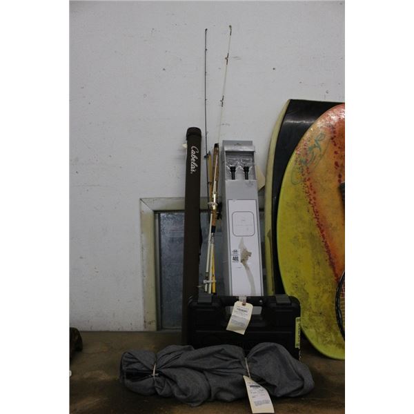 Fishing Poles, Window Rod, Gun Case, Other