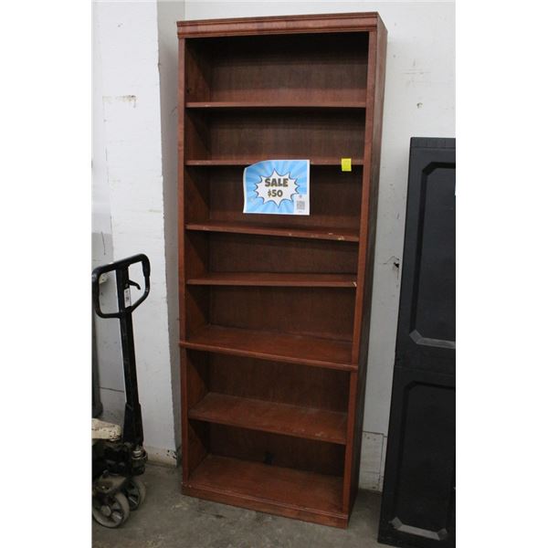 Cherry 6 Shelf Bookcase