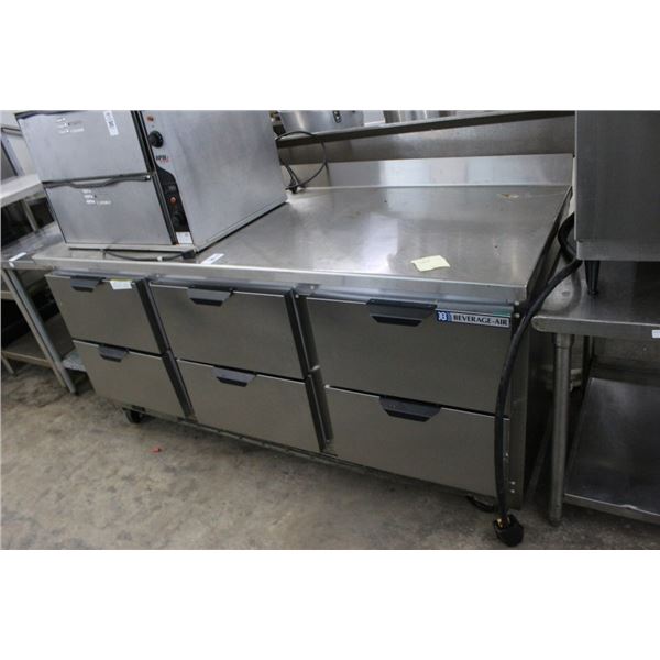 Beverage Air 6'  6 Drawer SS Worktop Ref