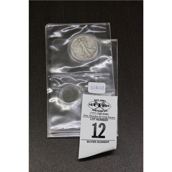 Silver Walking Liberty Coin/Penny