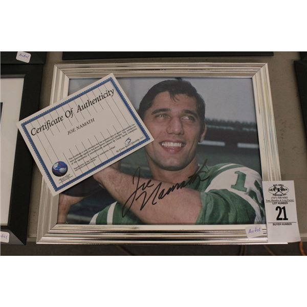 Joe Nameth Autographed Photo w/COA