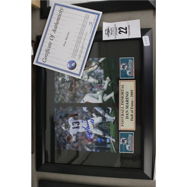 Dan Marino Autographed Photo w/COA