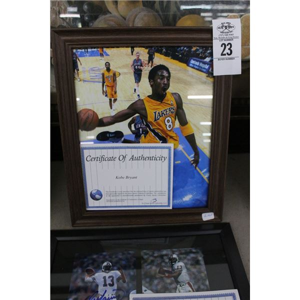 Kobe Bryant Autographed Photo w/COA
