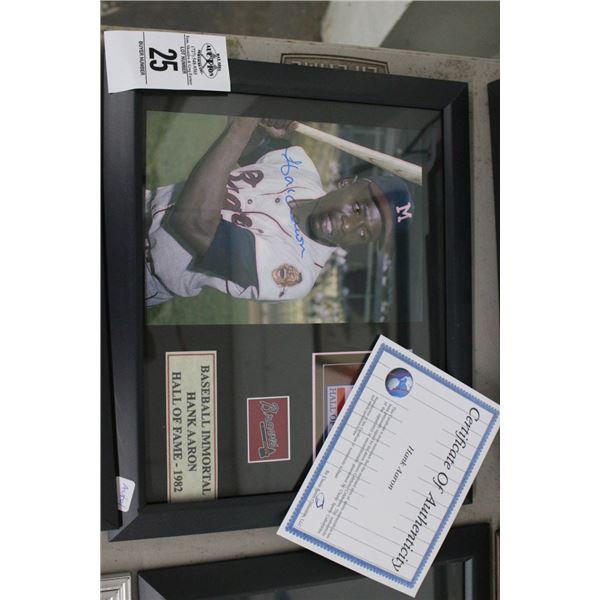 Hank Aaron Autogaraphed Photo w/COA