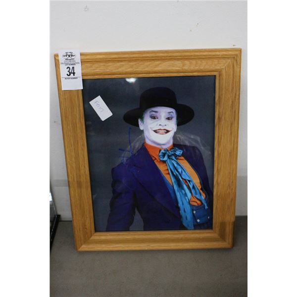 Jack Nicholson The Joker Autographed Framed Photo
