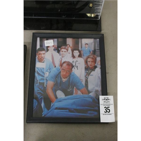 Autographed George Clooney ER Medical Show Photo