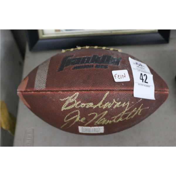 Joe Nameth Autographed Football
