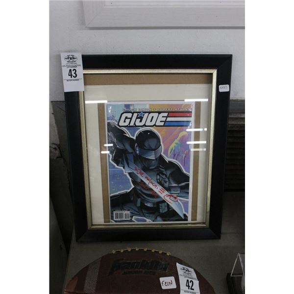 Joe Molochi GI Joe Autographed Comic -Framed