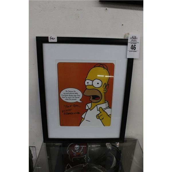 Homer Simpson Autographed Comic Signed Matt Groning