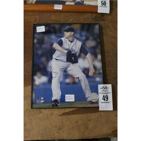Scott Kazmir TB Ray Autographed Framed Photo