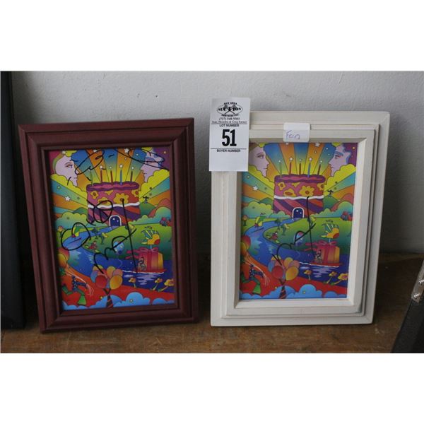 Peter Max Small Autographed Framed Art - 2