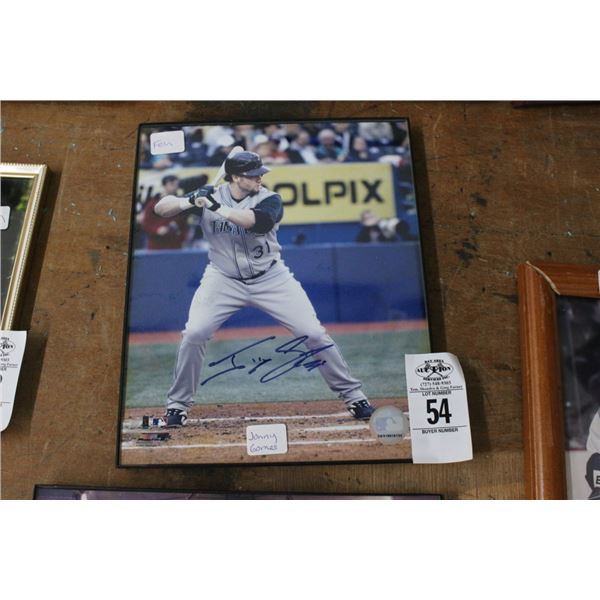 Johnny Gomez Autographed TB Rays Photo