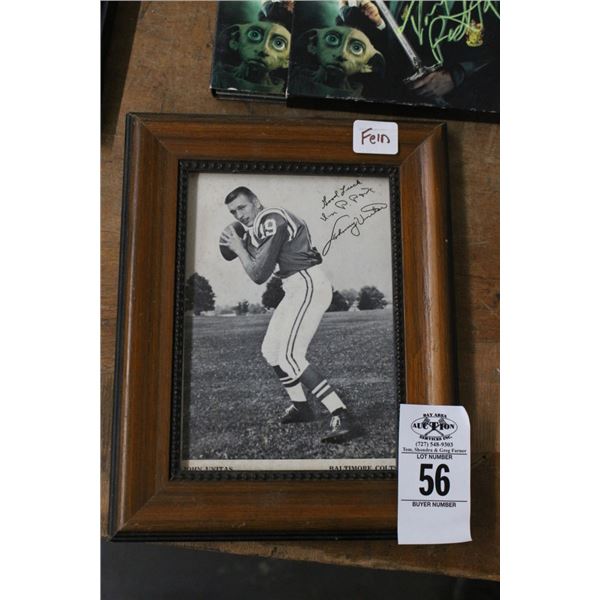 John Unitas Baltimore Colt Vintage Autographed Photo