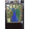 Image 1 : Acrylic Mixed Framed Peacock Painting by Kramer