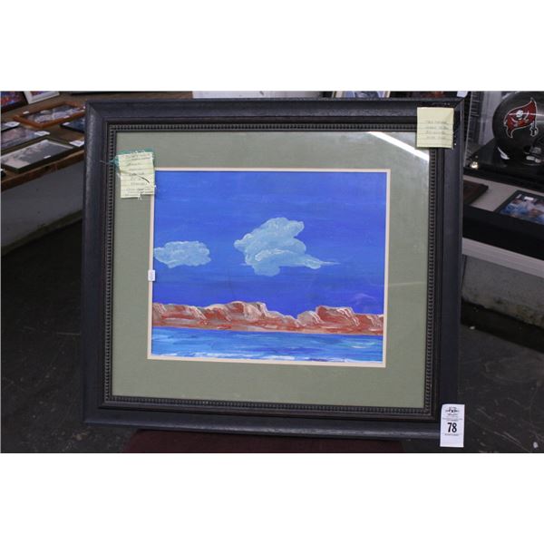 Acrylic Sea Scape Wall Art Framed - 20"  X  20"