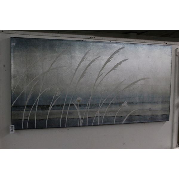 Unframed Contemporary Oil on Canvas Beach Scene - 36"  X  72"