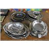 Image 1 : Asst. Metal/Silverplate Serving Plate, Bowls