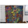 Image 1 : Large Custom Abstract Oil On Board Wall Art - 40"  X  40"