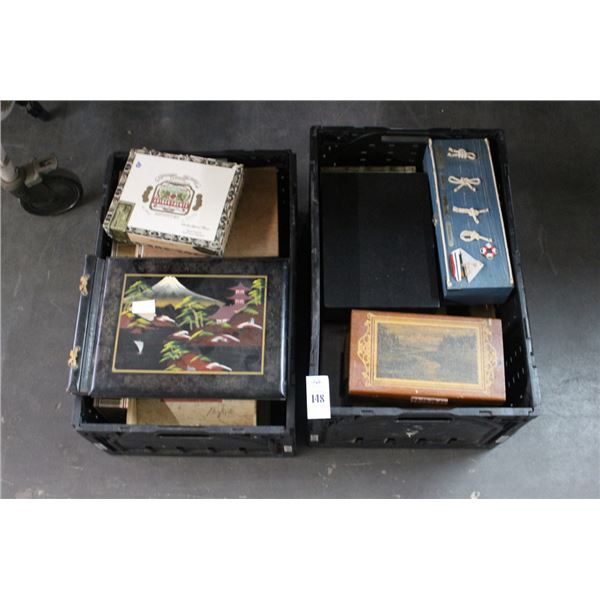 Cigar Boxes, Wooden Storage Boxes - 2 Crates