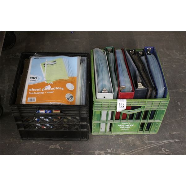 Albums/Office Supplies - 2 Crates