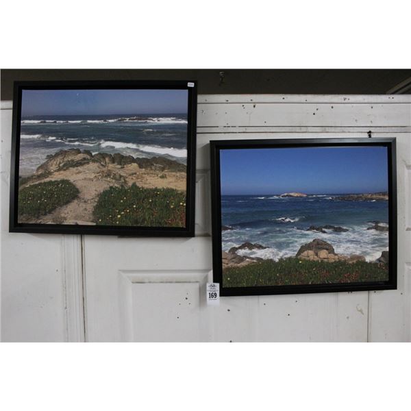 Rugged Sea Coast Framed Photos Artist Signed - 2