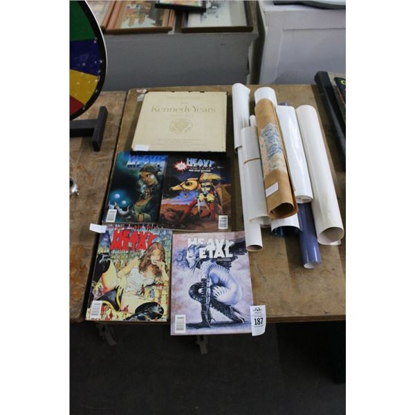 Heavy Metal Comics 4, Asst. Posters, Kennedy Years, Symphony Records