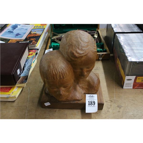 Carved Bust of Mother/Daughter