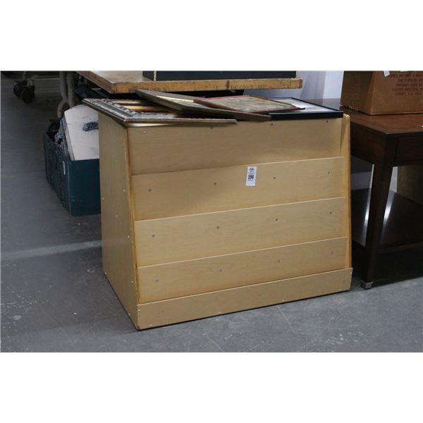 Magazine/Pamphlet Rack Wood Cabinet