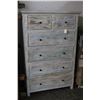 Image 1 : Distressed Whitewash  2/4 Highboy Dresser