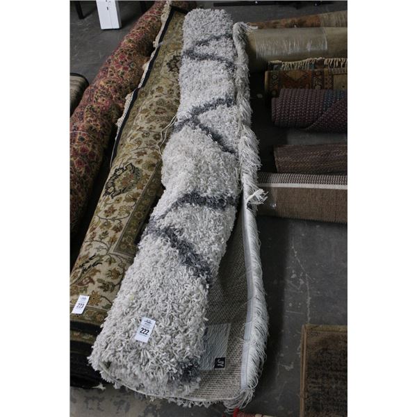 Grey Shag Approx  8'  X  10'  Area Rug