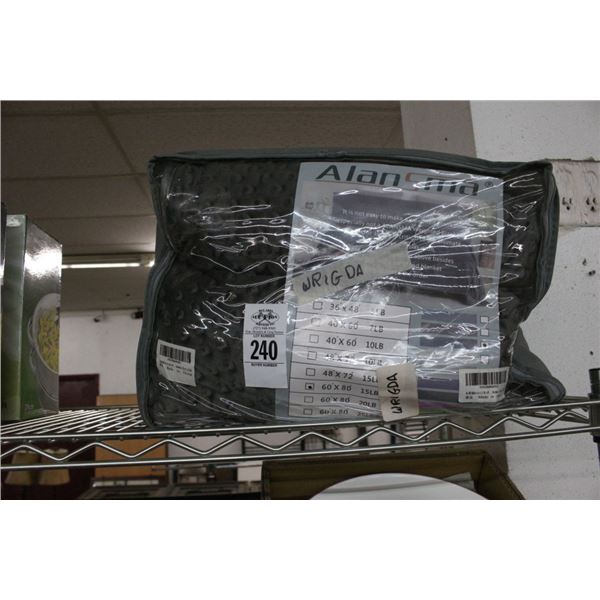 Weighted Allen SMA  60"  X  80"  15 LB  Blanket
