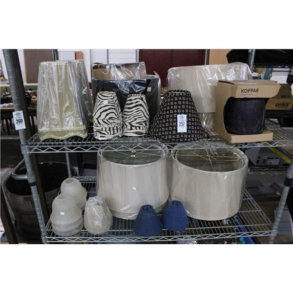 Asst. Lamp Shades - 2 Shelves