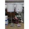 Image 1 : Ornate Metal Stick Lamps - Pair