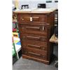 Image 1 : Victorian Burl Trim  1/4  Drawer Chest