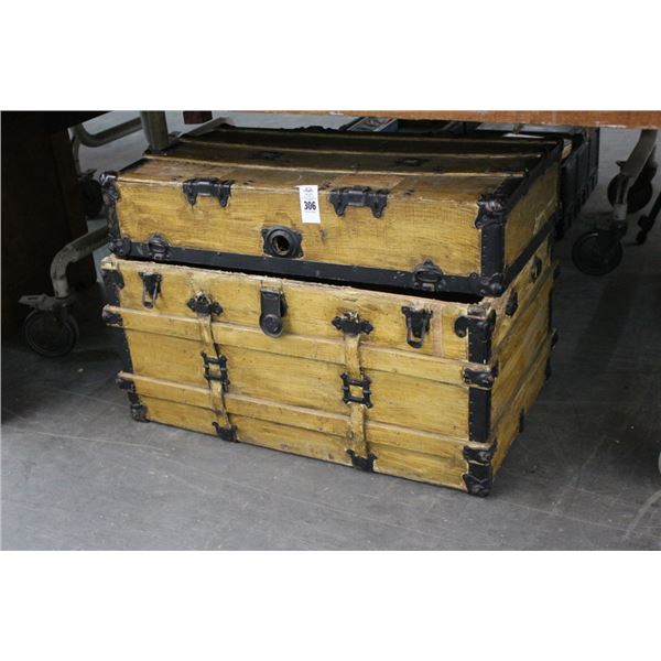Large Vintage Steamer Trunk
