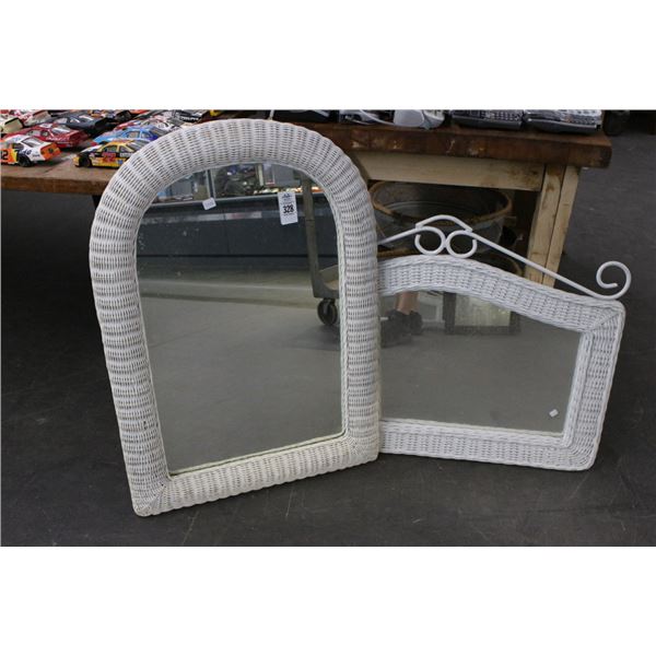 Wicker Framed Mirrors - 2 - No Shipping