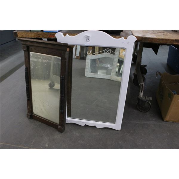 Wooden Framed Mirrors - 2 - No Shipping