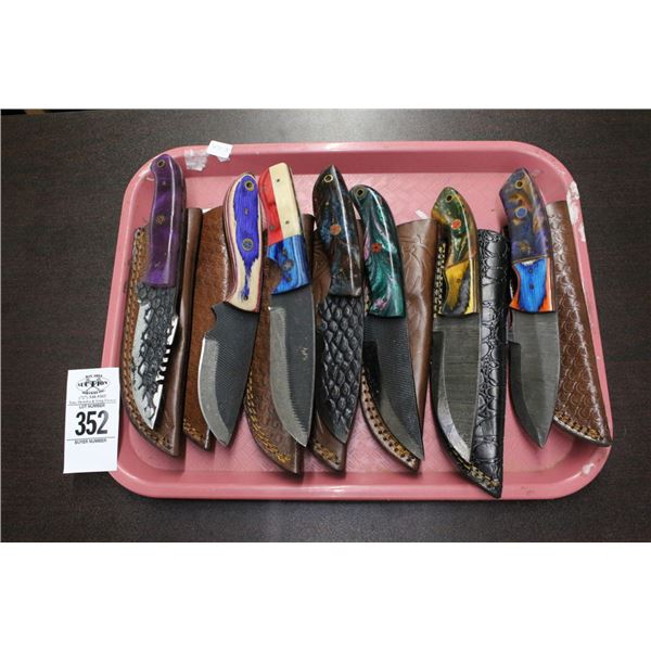 7-Custom Knife w/Sheath - 7 X $