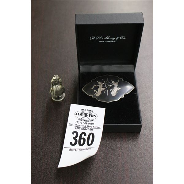 Hindu Warrior Pin, Pewter Girl