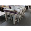 Image 2 : New White Wash Distressed Wood Dining Table w/4 Chairs